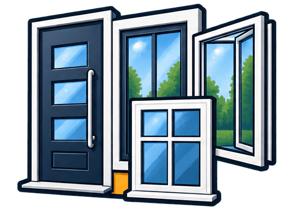 Modern window and door installation by CAFAR Construction, Inc.